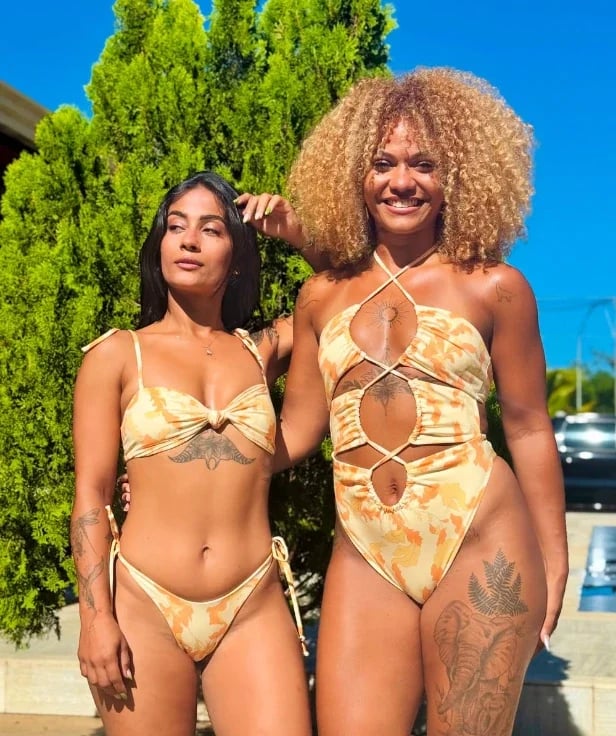 Biquíni e maiô Floral Amarelo
